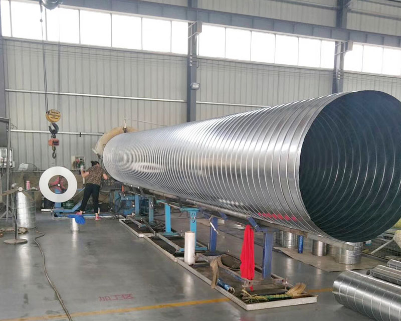 螺旋风管车间图，螺旋风管产品展示